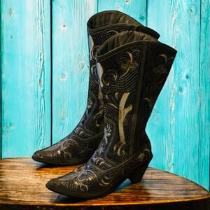 Helens Heart Sequin Western Boots size 8